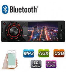 Radio MP3 Player Auto 1DIN cu Display, Telecomanda, USB, Card SD, Bluetooth, Microfon Incorporat, Putere 4x45W foto