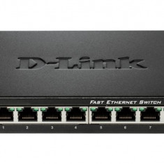 D-link switch des-108 8 porturi 10/100mbps desktop fara management metal negru