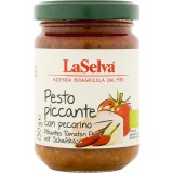 Pesto Picant cu Rosii si Pecorino Bio LaSelva, 130g. Sos Italian Ecologic cu Ardei Iute, Branza de Oaie si Ulei de Masline Extravirgin