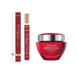 Cumpara ieftin Set parfum dama Sentio Rojo 045 35 ml si crema de fata Anew 35 ani +, de noapte, Avon