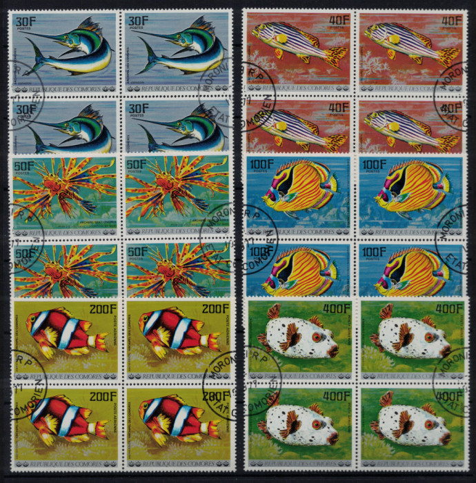 COMORE 1977 - Pesti / serie completa in blocuri (Michel 24&euro;)