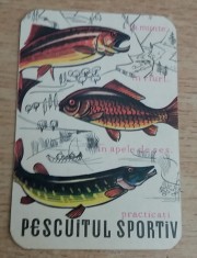 C9 43 - 1973 - Calendare de buzunar - reclama pescuit sportiv de munte