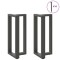 vidaXL Picioare de masă de bar &icirc;n formă de T, 2 buc., antracit, 40x35x(90-91) cm, oțel 4013074