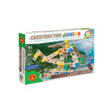 Set constructie 80 piese din lemn Constructor Junior- Elicopter 3 in 1, +4 ani, Alexander EduKinder World, Alexander Toys