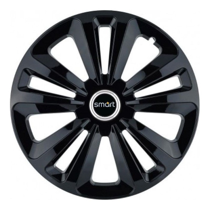 Set 4 Capace Roti Terra Negru R15, pentru Smart