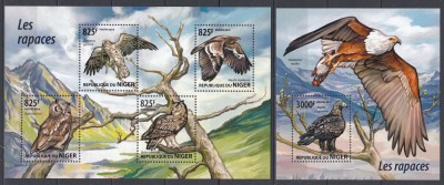 Niger - PASARI RAPITOARE - BL + KB - MNH foto