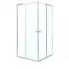 Cabină de duș pătrată Olga SQ 90x90 cm fără cădiță de duș - profil cromat, sticlă transparentă, Kerra
