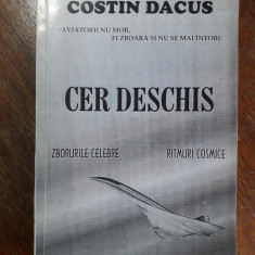Cer deschis - Costin Dacus, aviatie, autograf / R3P5F