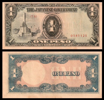 FILIPINE █ bancnota █ 1 Peso █ 1943 █ P-109a █ UNC █ necirculata foto