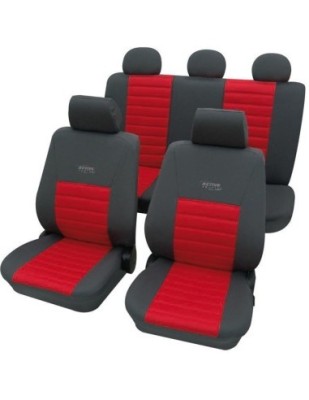 Set Huse Scaun Universale Active Sports Petex Rosu-Negru foto