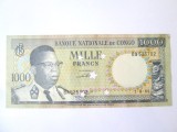Congo(Republica Democrata) 1000 Francs 1964 anulata,bancnota din imagini