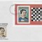 Madagascar, sah, Emmanuel Lasker, bloc, plic prima zi (FDC), 1996