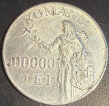 MIHAI I REGELE ROMANILOR, 100000 LEI 1946/MONEDA ARGINT(.700) 25 g. / 37 mm. / MONEDA DIN IMAGINI, VEZI POZELE