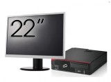 Pachet Calculator Fujitsu Esprimo D756 Desktop, Intel Core i5-6500 3.20GHz, 8GB DDR4, 240GB SSD, DVD-ROM + Monitor 22 Inch + Windows 10 Pro NewTechnol