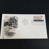 Bicentenar Primul Congres Continental-Plic Filatelic 1974 SUA FDC , Vintage