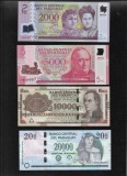 Set Paraguay 2000 + 5000 + 10000 + 20000 guaranies unc