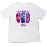 Tricou copii K Pop Demon Huntrix, 5-6 ani, alb, material respirabil