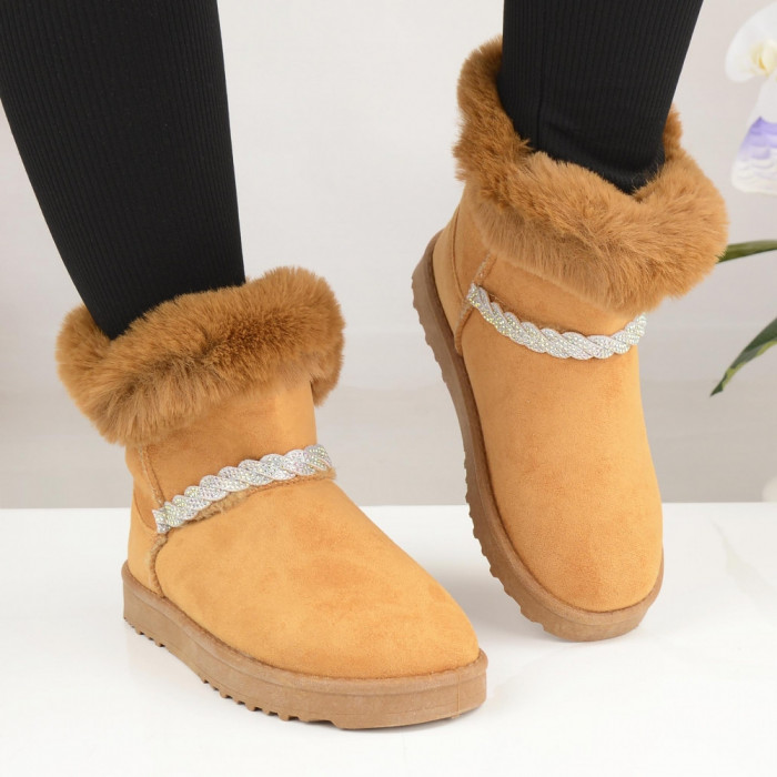 Cizme Tip Ugg De Dama B21-161 Maro