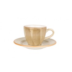 Bonna Aura Terrain - Ce&Egrave;ti de espresso &Egrave;i farfurie - 80.0 cc - Por&Aring;&pound;elan - 6er set