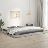 VidaXL Cadru de pat, gri, 200x200 cm, lemn masiv de pin
