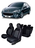 Cumpara ieftin Set huse scaune dedicate PEUGEOT 407 2005-2011 (Bancheta fracionata si husa cotiera)