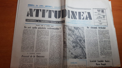 ziarul atitudinea 26-31 martie 1990-scandalul canalului dunare marea neagra foto