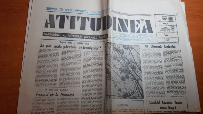 ziarul atitudinea 26-31 martie 1990-scandalul canalului dunare marea neagra