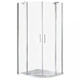 Cumpara ieftin Cabină de duș curbată Scorpio cu ușă cu balamale, fără cădiță de duș și strat de acoperire Easy Clean