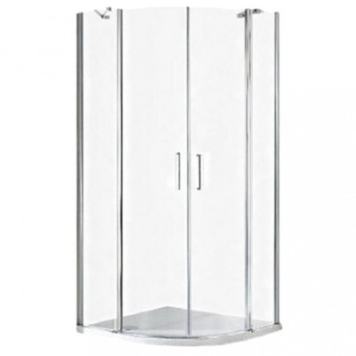 Cabină de duș curbată Scorpio cu ușă cu balamale, fără cădiță de duș și strat de acoperire Easy Clean foto