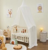 Baldachin Alavya Home BIO-Musselin-Bumbac 250 x 50 cm Alb