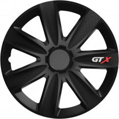 Set capace roti auto Cridem GTX Carbon 4buc - Negru - 16'' CRI1635CABL