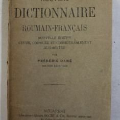 NOUVEAU DICTIONNAIRE ROUMAIN - FRANCAIS par FREDERIC DAME , 1905