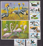 Rwanda 1975 fauna pasari MI 711-718 + bl.62, 63 MNH, Nestampilat