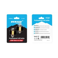 Set becuri auto cu LED CANBUS sofit compatibil C5W 12 SMD 31mm Alb 12/24V,
