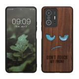 Husa Kwmobile pentru Xiaomi 11T/11T Pro, Maro/Albastru, Lemn, KWM000014HW010C, Silicon, Carcasa