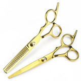 Cumpara ieftin Set Foarfece de Tuns si Filat Gold Stil Cut 5.5 Inch