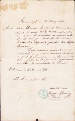 A2523N Licență de căsătorie, 1875, Vălcani, județul Timiș foto