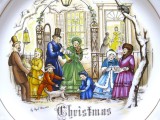 FARFURIE DECORATIVA PORTELAN ENGLEZESC ROYAL WORCESTER DECOR CRACIUN - CHRISTMAS DAY 23 CM