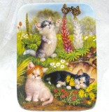 FARFURIE DECORATIVA PORTELAN ANNABURG BAVARIA BRADEX EDITIE LIMITATA DECOR PISICI