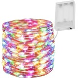 Lumini LED Multicolore, 10m, 100 LED-uri, 3 Baterii AA, IP20, Consum 0.8W, Greutate 50g, Malatec