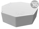 Carcasă Aluminiu Roșu Universală 133mm x 133mm x 39mm