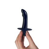 Dop Anal Cu Vibratii Thrill Me, Negru, 11 cm