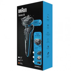 Aparat de ras electric Braun Series 5 50-B4650cs Wet&amp;Dry, EasyClean, 3 elemente de taiere, accesorii pentru barba si ingrijire corporala, Statie d