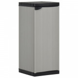 vidaXL Dulap Depozitare Grădină Gri/Negru 35x40x85cm PVC, 1 Raft, Mobilier Exterior, Spațiu Organizat, Compact, Durabil
