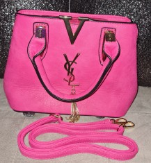 Poseta YSL piele ecologica roz/fucsia noua fara eticheta!! foto