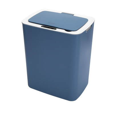 Cos de gunoi automat cu sensor Smart home, 14 l, reincarcabil, capac anti-miros, Albastru foto