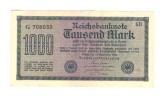 Bancnota Germania 1000 mark/marci 15 septembrie 1922, seria neagra, stare buna