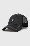 Kangol sapca culoarea negru, neted