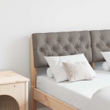 VidaXL Tăblie tapițată Gri taupe 120 cm Lemn de pin masiv 879187