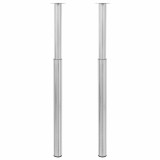 Cumpara ieftin Picioare telescopice de masa, 2 buc., otel inoxidabil, 710 mm-1100 mm